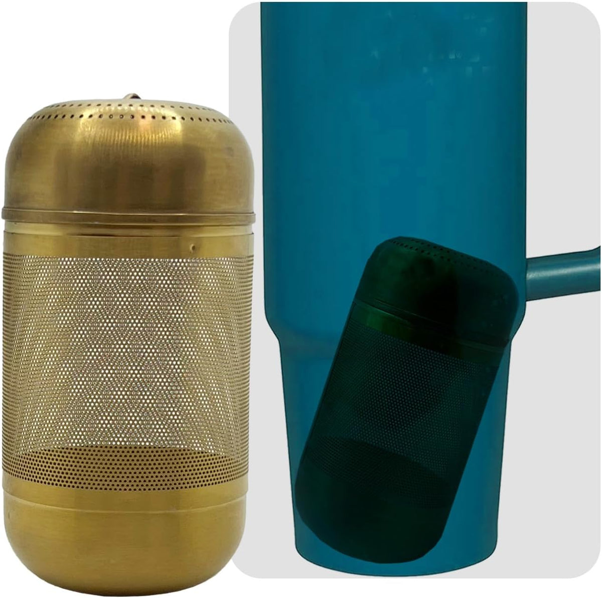 316 Stainless Steel Ion-Plated Fruit Infuser Insert &Tea Infuser for Loose Leaf,Compatible with Stanley,Hydro Flask,Iron Flask, Takeya,ThermoFlask，Reusable Filter for Herbs, Lemon, Cucumber