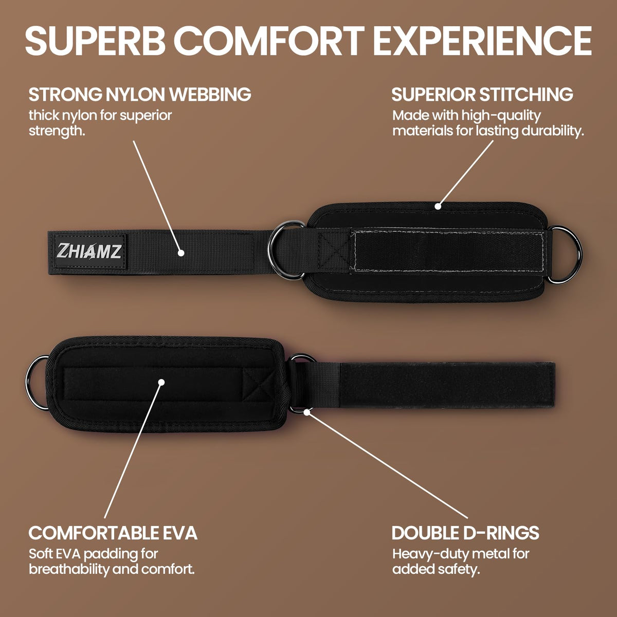 Ankle Resistance Bands with Cuffs, Ankle Bands for Working Out