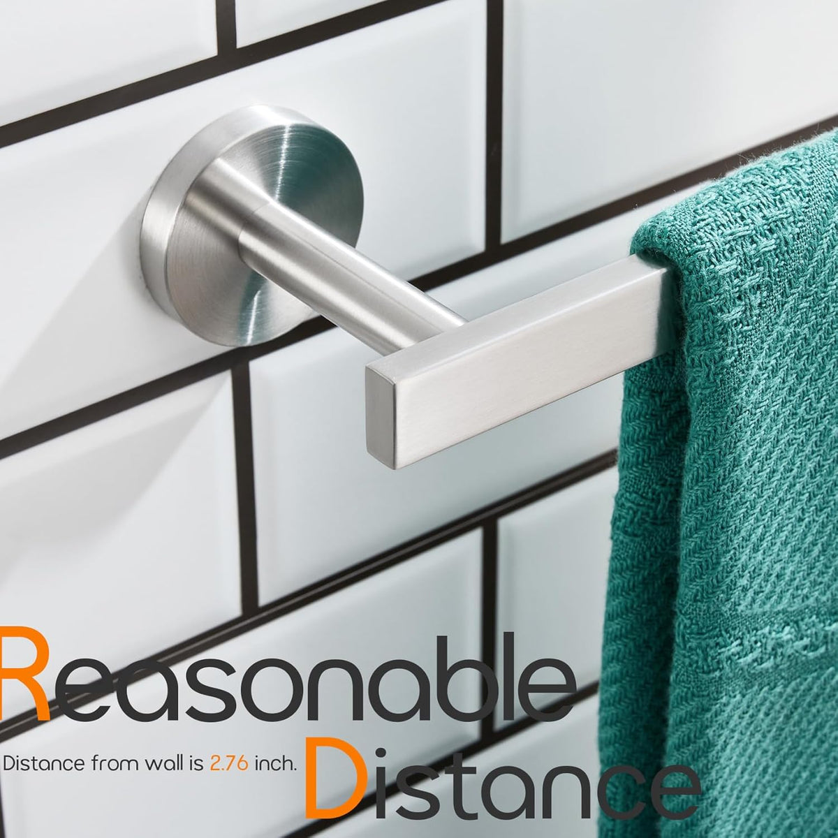 Bath Towel Rings Bathroom Towel Holder Modern Small Hand Towel Bars Stainless Steel Wall Mounted Brushed Nickel AN3001BR