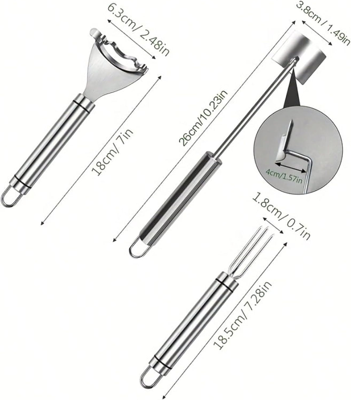 Corn Peeler 3 Pcs Stainless Steel Corn Peeler and Stripper Tool Set Upgraded Corn Stripper for Corn on the Cob,Peel Corn Cob Separator Quick,Gift for Women Home Dining Enthusiasts Gadget (3 Pcs)