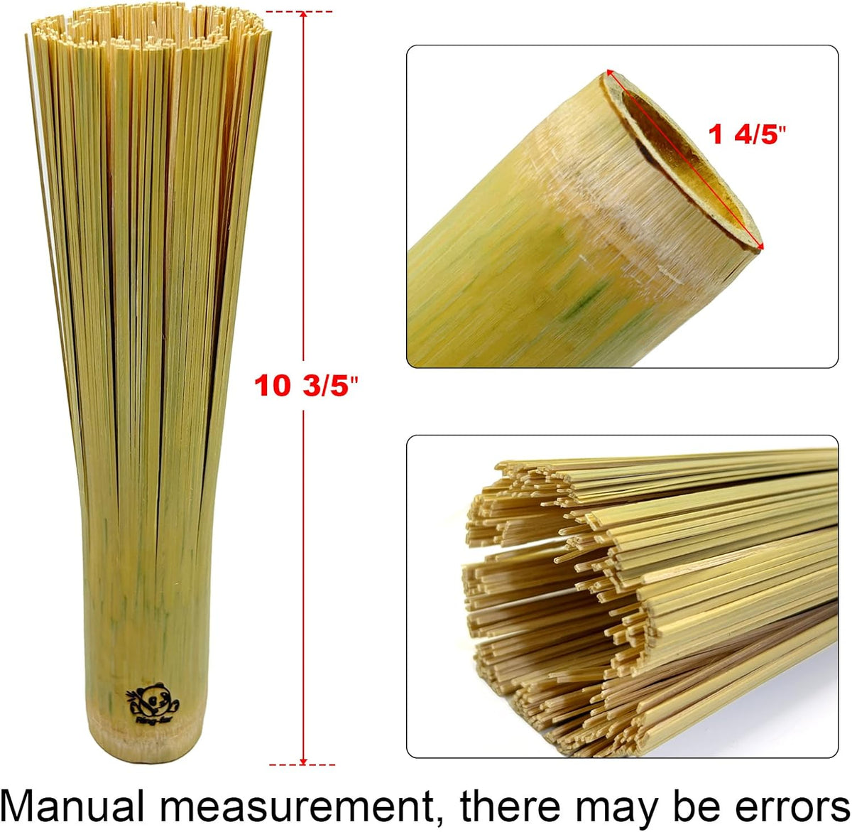 2 Pack Handmade Bamboo Wok Brush,Bamboo Brush for Wok Cleaner,Wok Cleaning Brush for Carbon Steel and Cast Iron,Kitchen Scrubbing Brush for 9" Wok,Dish Brush with Handle,Wok Scrubber Accessories