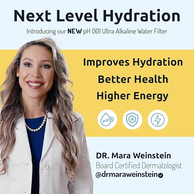 Invigorated Water PH001 Ultra Alkaline Water Filter – Replacement Water Filters for Pitchers – pH Water Filter Cartridge – For Alkaline Water Filter Pitcher, 96 Gallon Capacity (1-Pack White)