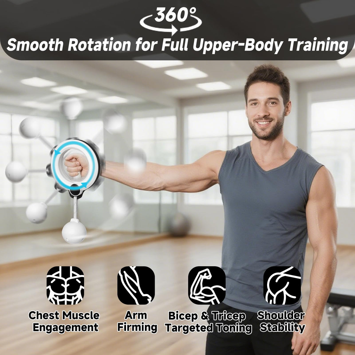 Rocalt Infinity Hoop Arm Trainer, 360 Degree Forearm Exerciser