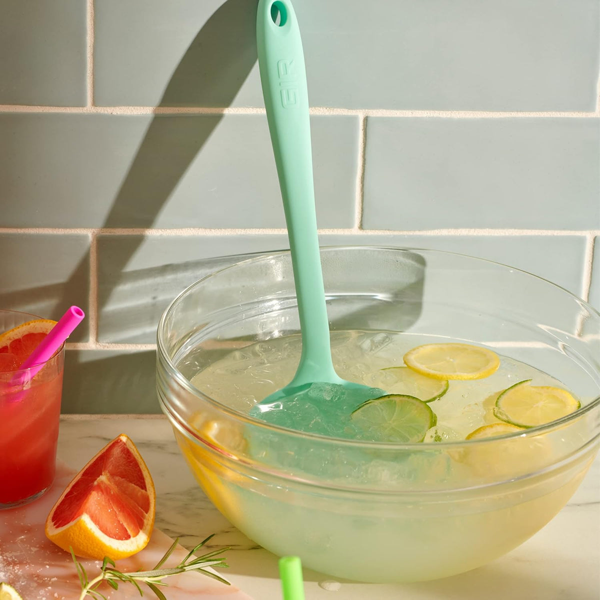 GIR: Get It Right Premium Silicone Ladle Serving Spoon - Non-stick Heat Resistant Seamless Kitchen Ladle for Soups, Stews, Dressings, and More - Ultimate, Red (Pack of 2)