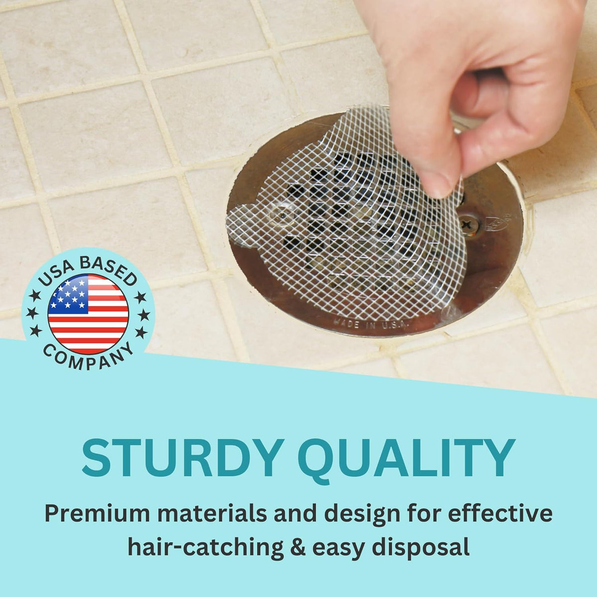 50 Pack, Disposable Shower Drain Hair Catcher Mesh Stickers…