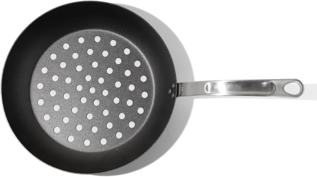 Made In Cookware - 12" Seasoned Carbon Steel Grill Frying Pan - (Like Cast Iron, but Better) - Professional Cookware - Crafted in Sweden