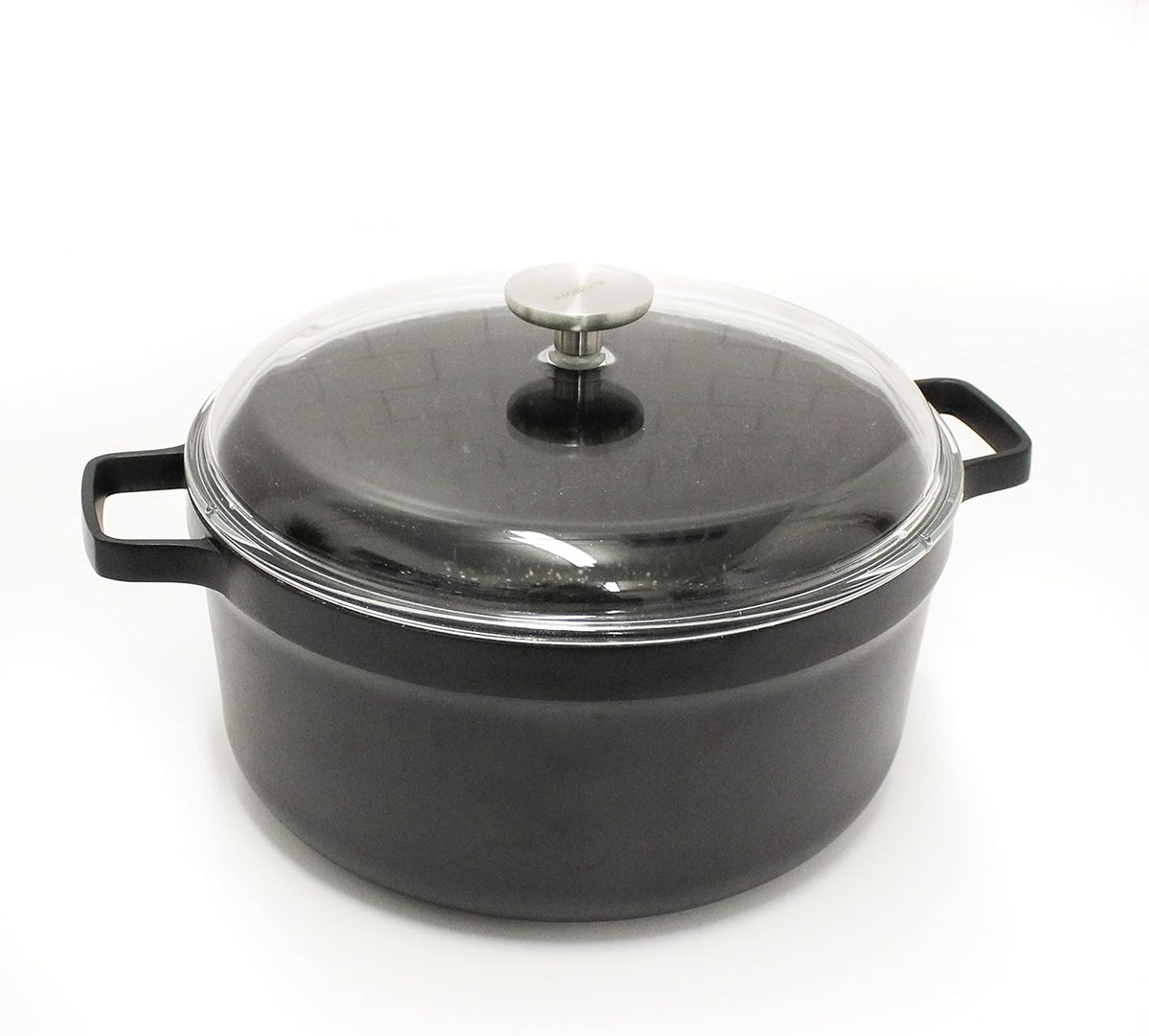 BergHOFF GEM Non-stick 11" Stockpot 7.7qt., Sturdy 2-Handle, Glass Lid, Ferno-Green, Non-Toxic PFOA-Free Coating, Ovensafe