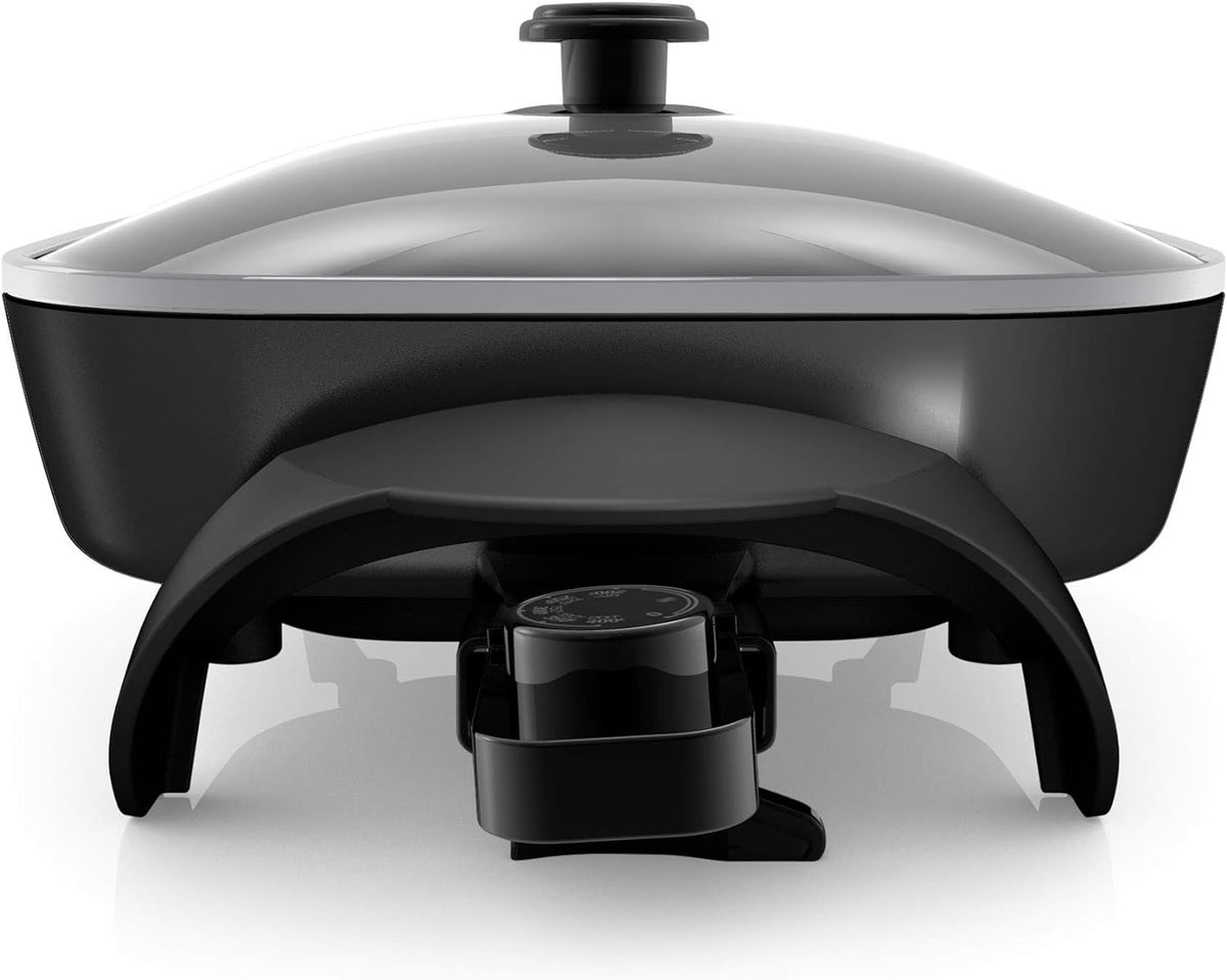 BLACK+DECKER Electric Skillet, Variable Temperature Control, Nonstick Cooking Surface, Dishwasher Safe, Tempered Glass Lid, 12"x15"