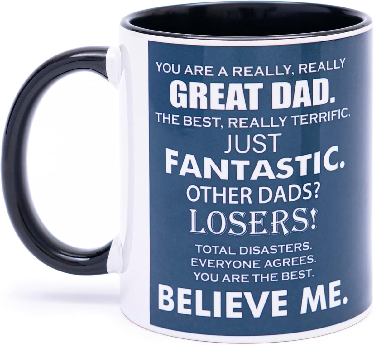 decorluxes Best Dad Ever Mug 11oz Funny Coffee Mug, Gift For Father's Day, Birthday for Dad, Papa, or Daddy from Son, Daughter, or Wife