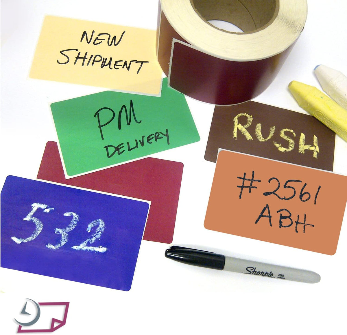 NextDayLabels 500 Rectangle Stickers (3" x 5") - Color Coding Labels Roll - Moving Labels for Boxes, Colored Inventory Stickers for Packing, Organizing, and Storage (Tan)