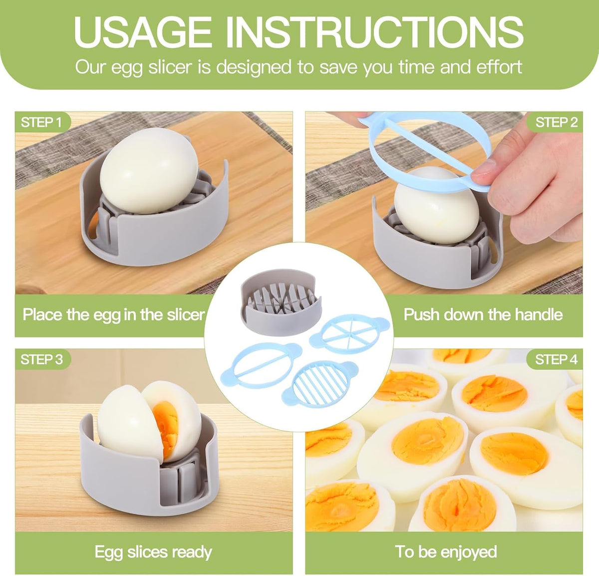 2-Layer Deviled Egg Containers With Lid,36pcs Deviled Egg Tray Carrier with Handl Injector Piping Tool,Portable Stackable Egg Holder Platter Holder Organizer for Refrigerator Party Picnic Travel Event