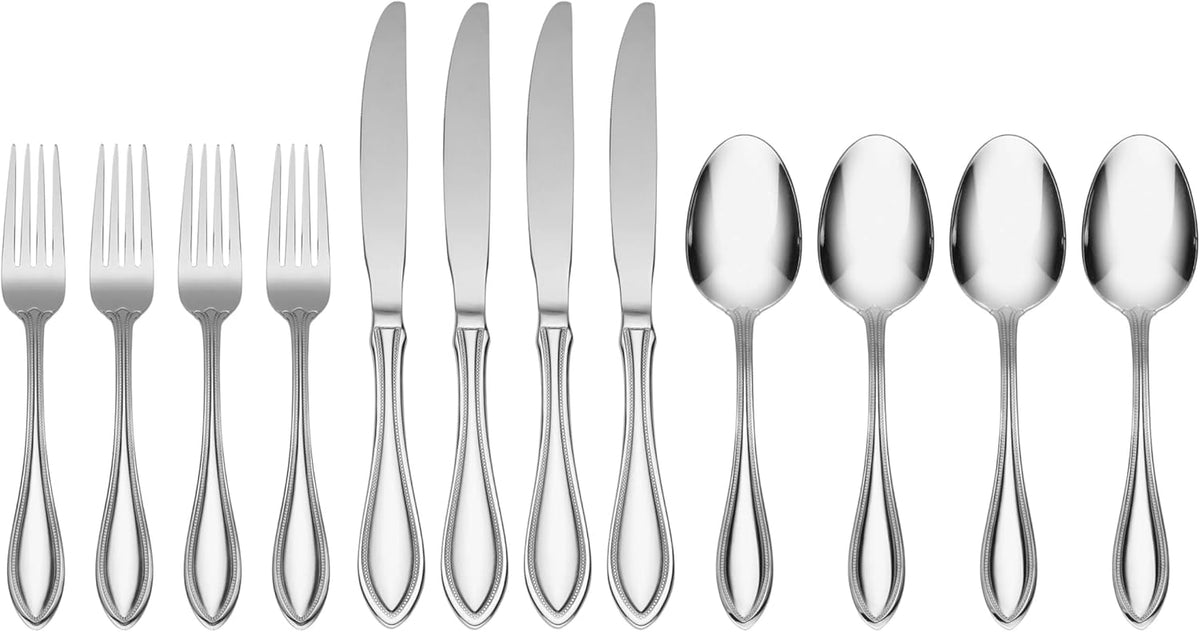 Oneida American Harmony 12-Piece Stainless Steel Flatware Set, Service for 4