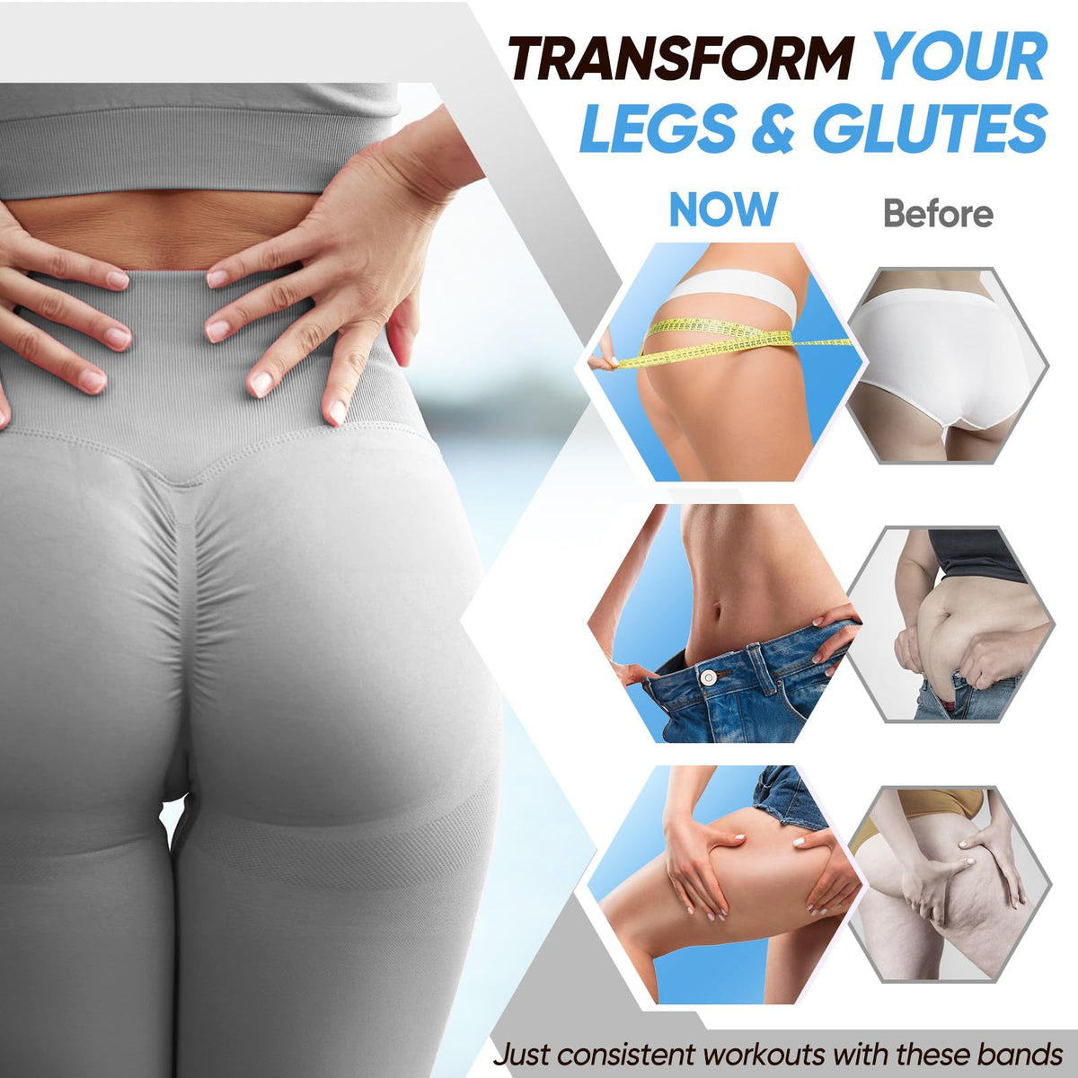 NTIUYOT Ankle Resistance Bands with Cuffs, Workout Equipment for Women, at Home Workout Equipment, Resistance Bands for Leg Glute Training, Women’s Home Gym Essentials & Butt Exercise Equipment