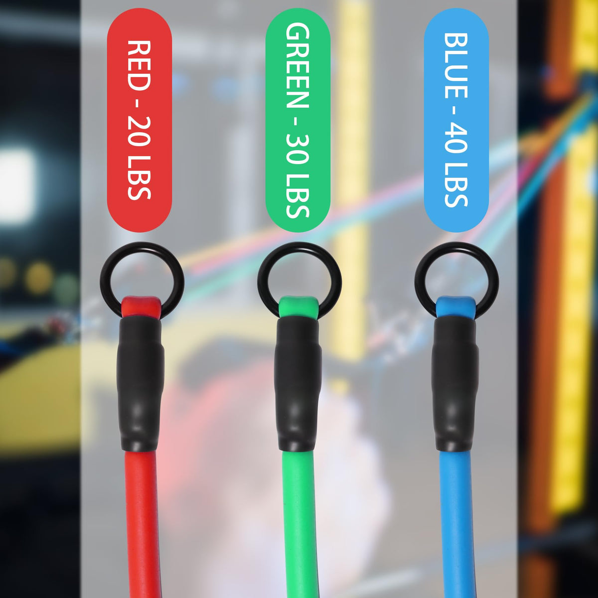 Resistance Bands Set with Handles and Door Anchor for Home Workouts
