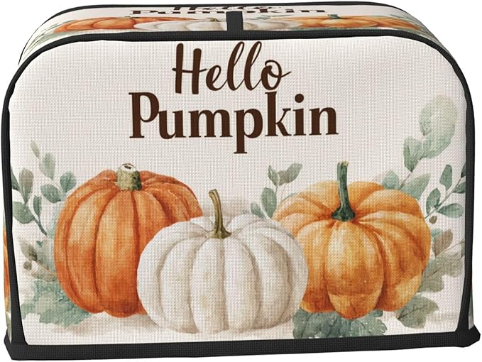 Toaster Cover 2 Slice Pumpkin Thanksgiving Fall Autumn Kitchen Small Appliance Covers with Pockets Dust and Fingerprint Protection