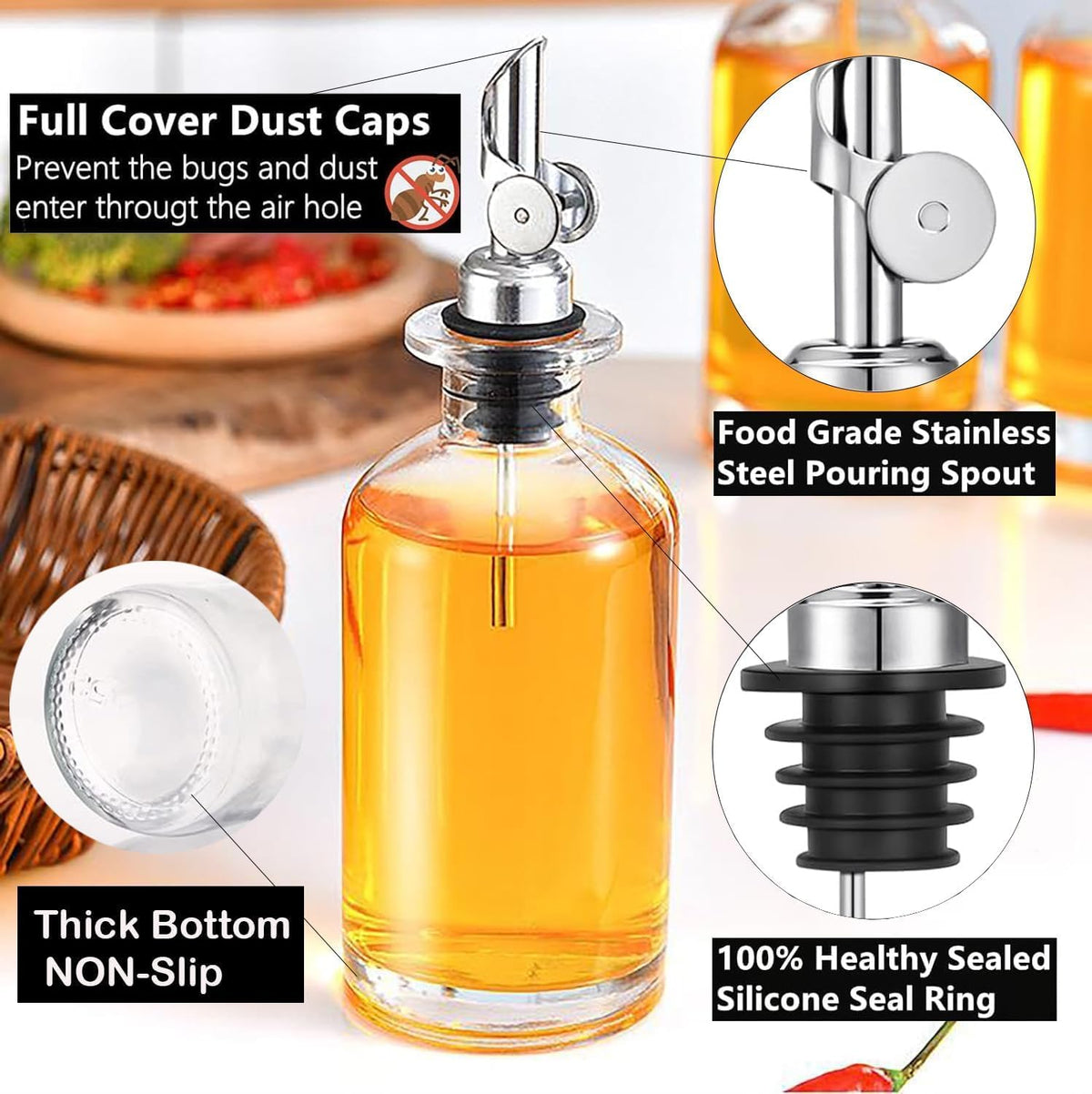 Pafuen Auto Liquor Pour Spout (4, Gold)