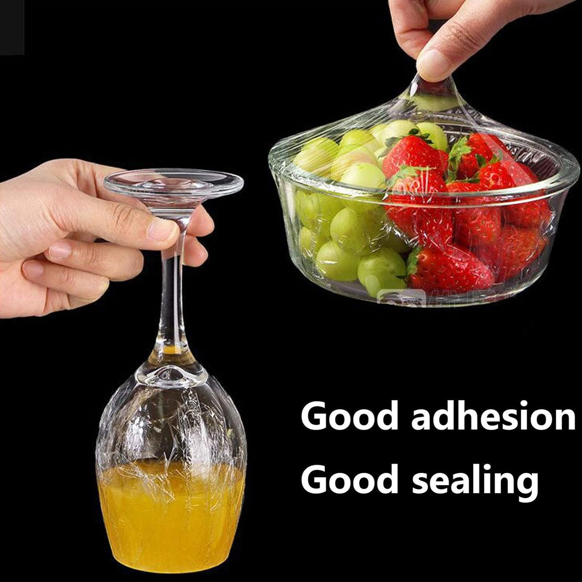 Plastic Cling Wrap Refillable Food Wrap Stretch Clear Cling Wrap 12 Inch×328 Ft (Only Cling Wrap)