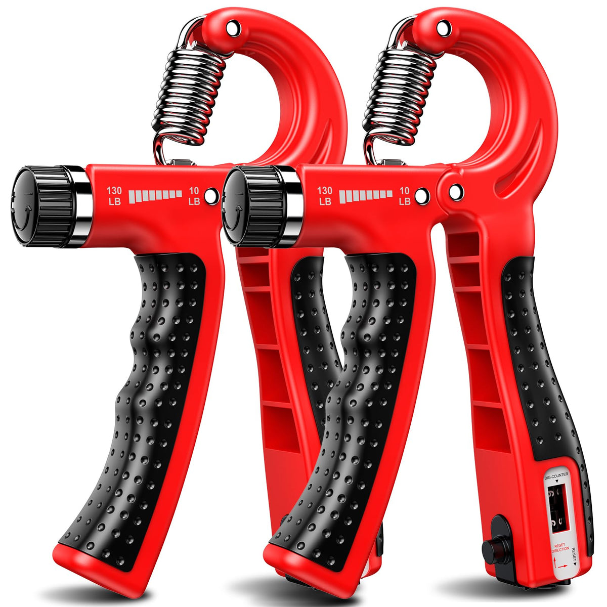 KDG Grip Strength Trainer 2 Pack Adjustable Resistance Forearm Exerciser