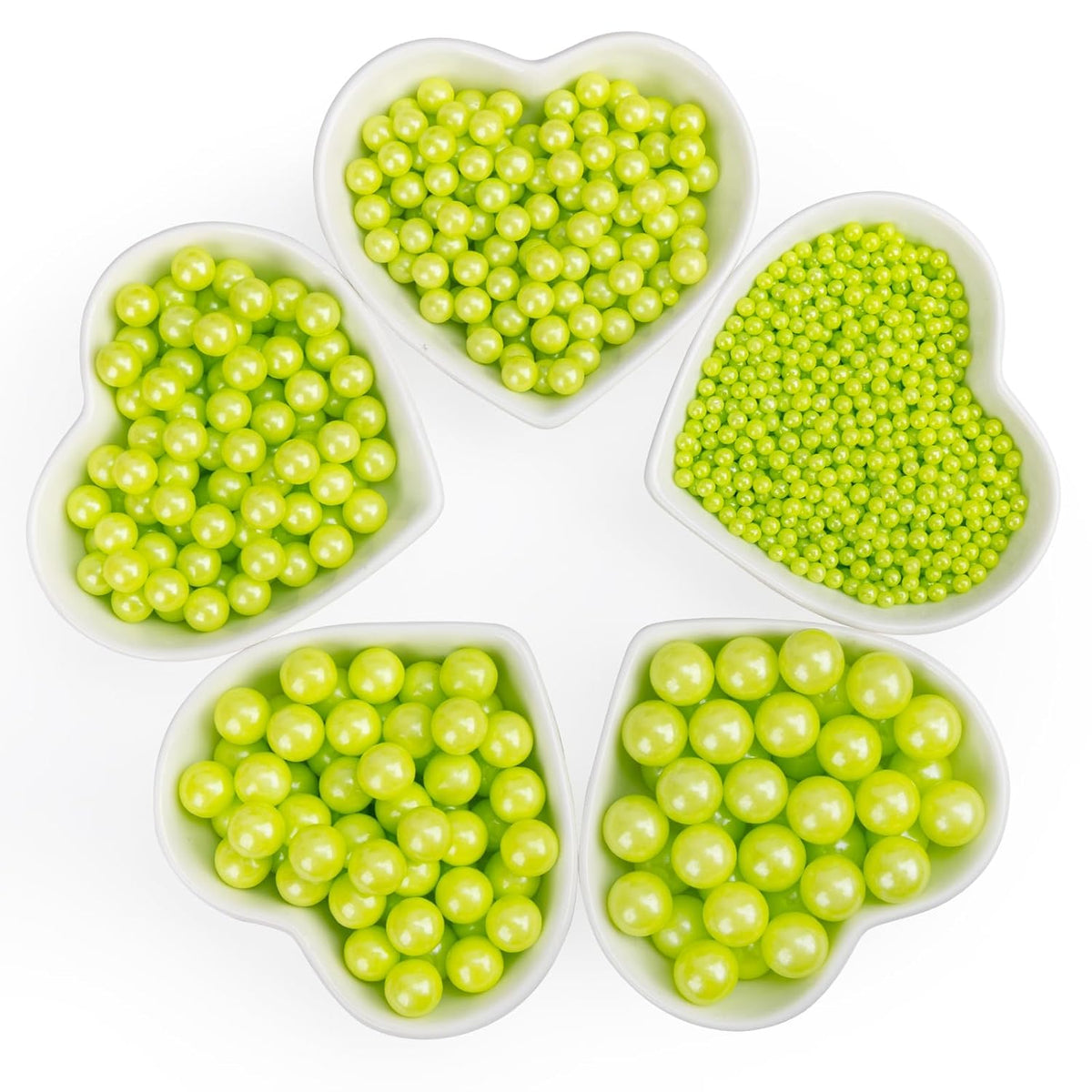 Edible Green Pearl Sprinkles,Halloween Mix Size Sugar Sprinkles,130g/4.58oz,Baking Edible Candy,Cake Decorations,Cupcake Toppers,Cookie Decorating Donuts Ice Cream Toppings,Birthday Wedding Party Valentines Christmas Supplies