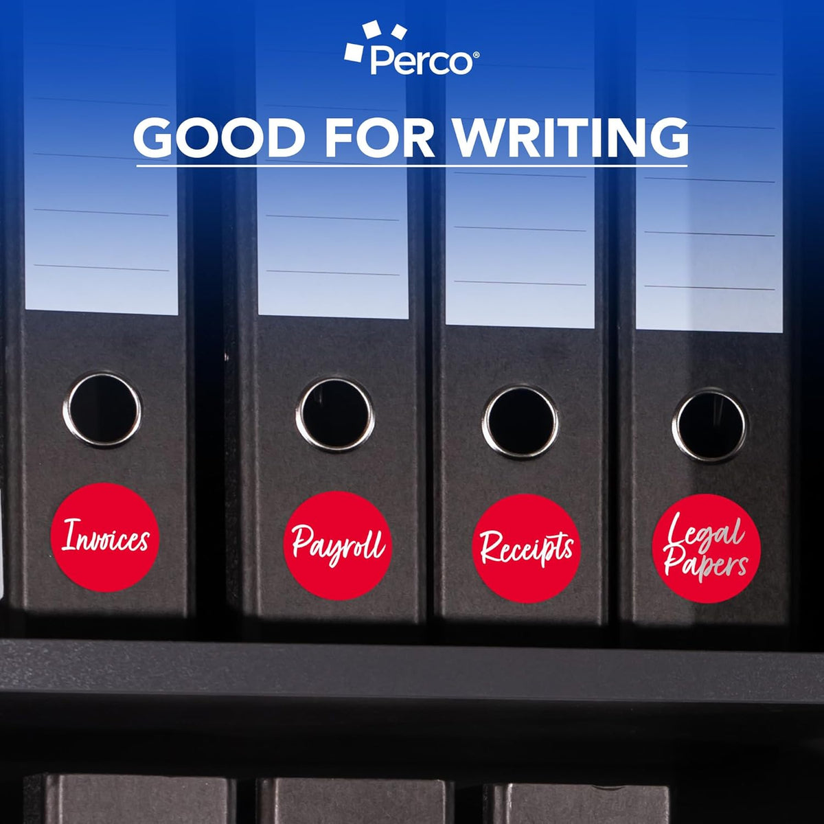 Perco Red 3-Inch Perforated Circle Dot Sticker Labels — 10 Rolls, 5,000 Round Stickers — with Permanent Adhesive for Moving Boxes, Sale Signage, Displays, Status Messaging—Made in USA