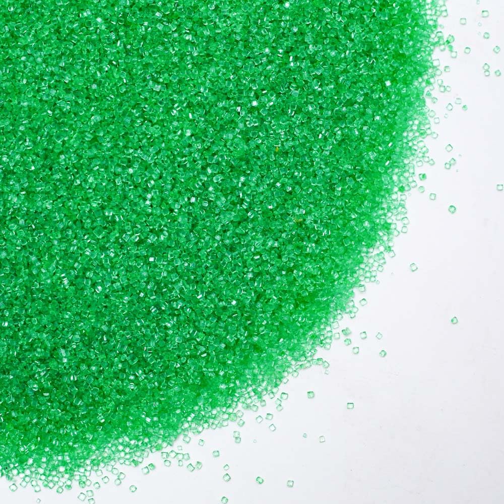 Kasvan Green Sanding Sugar Sprinkles - Edible Sugar Crystals, Baking Cake Decorations, Ice Cream Toppings cupcake Decorating, Wedding Party Chirstmas Supplies, 85g/3.2oz