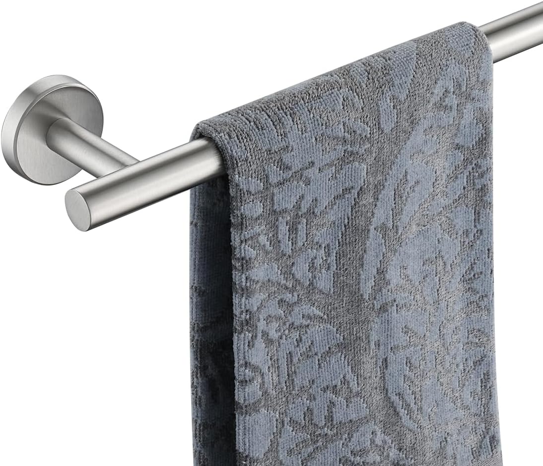JQK Hand Towel Bar, 12 Inch 304 Stainless Steel Thicken 0.8mm Towel Rack, Bathroom Towel Holder Brushed Finished Wall Mount, Useable Length 9 Inch TB110L9-BN