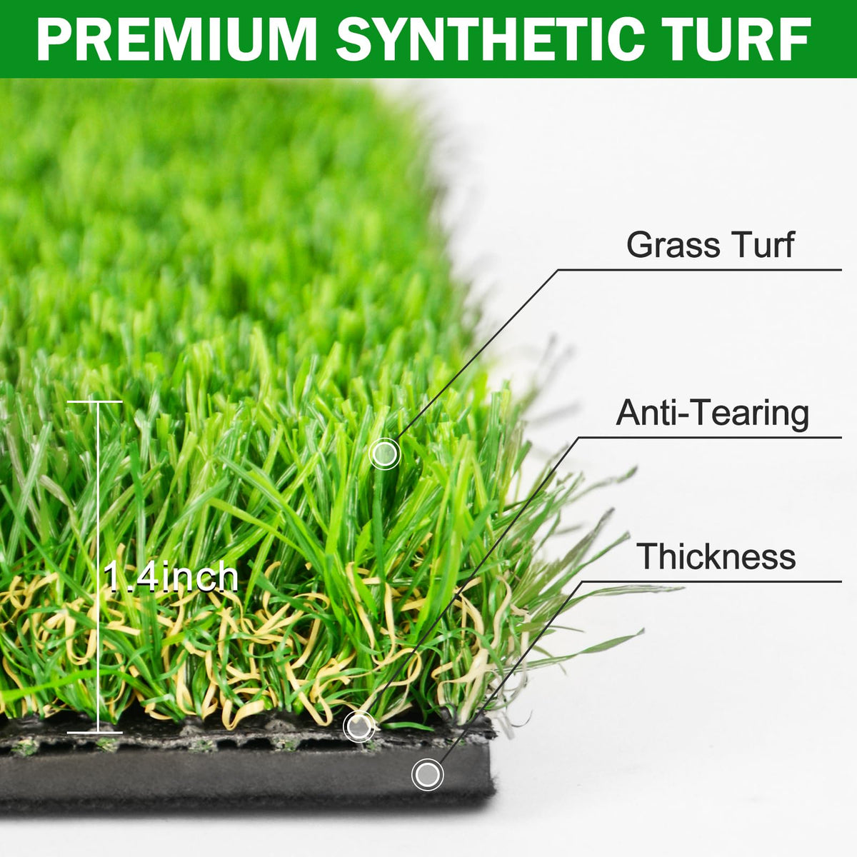MONOJOY Golf Mat Practice Indoor/ Outdoor with Replaceable Turf Tees & Ball