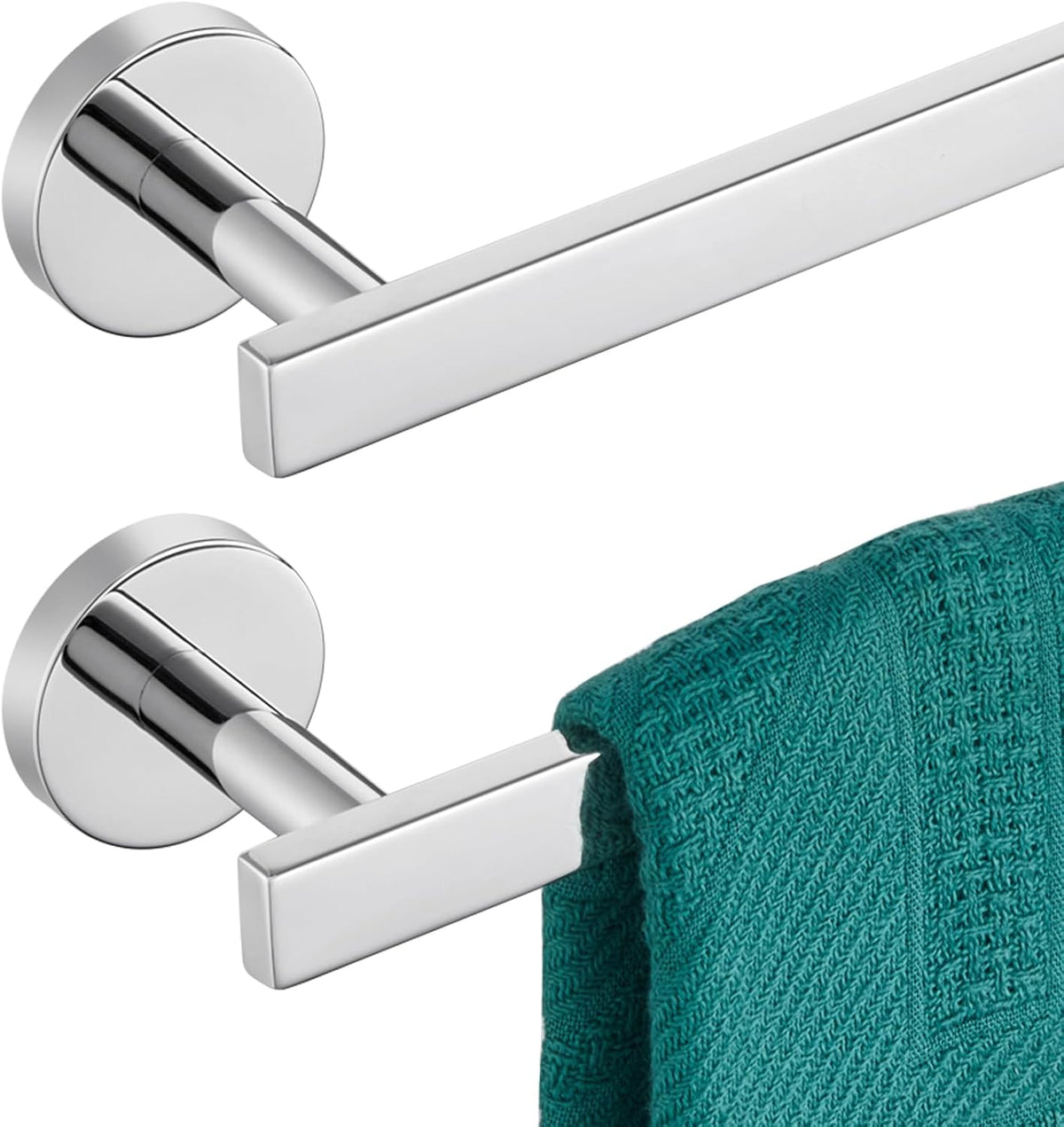 32 Inch Bathroom Towel Bar Bath Towel Rack Kitchen Towel Holder Long Towel Rails Wall Mounted SUS304 Stainless Steel 2 Pack Polished Chrome AN4001CH-L32-P2