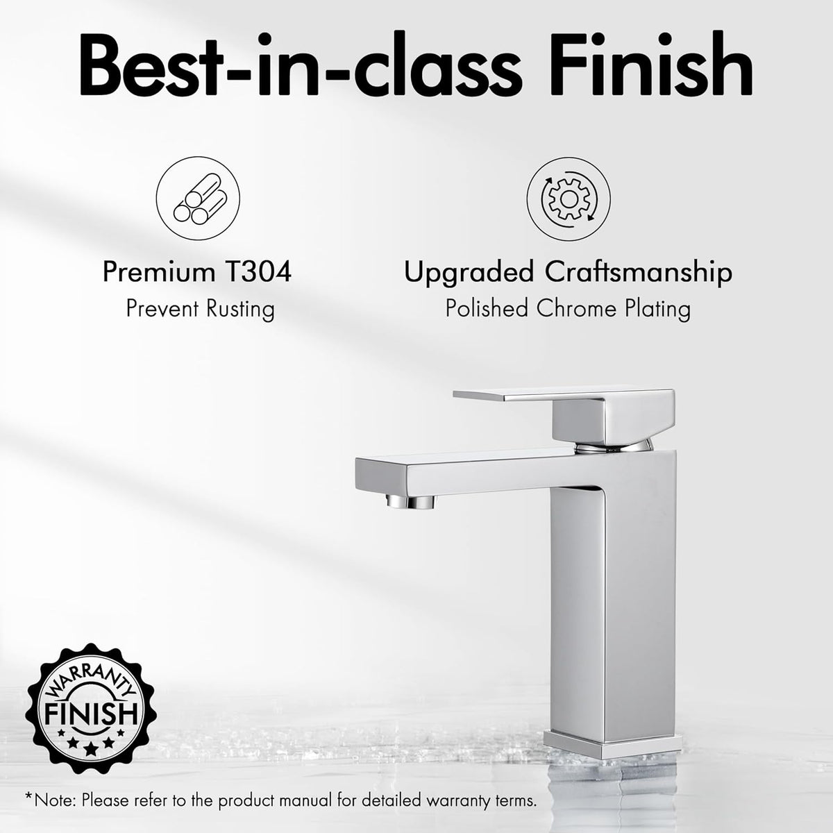 KES Chrome Bathroom Sink Faucet Single Hole Bathroom Faucets Single Handle for Modern Washroom Vanity RV Farmhouse Sink cUPC Certified Lead-Free, L3120ALFF12-CH