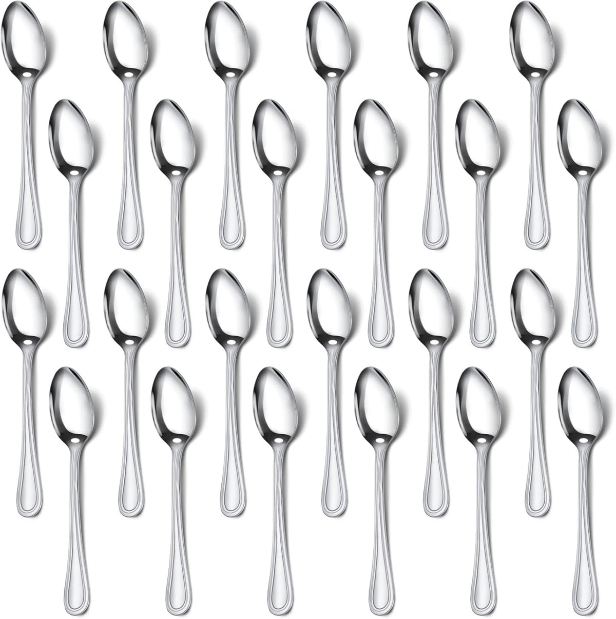 Coffee Spoons, 24-piece Espresso Spoons, 4.7-inch Stainless Steel Small Spoons for Coffee, Hot Tea, Desserts and Appetizers, Demitasse Spoon for Coffee Bar, Dishwasher Safe