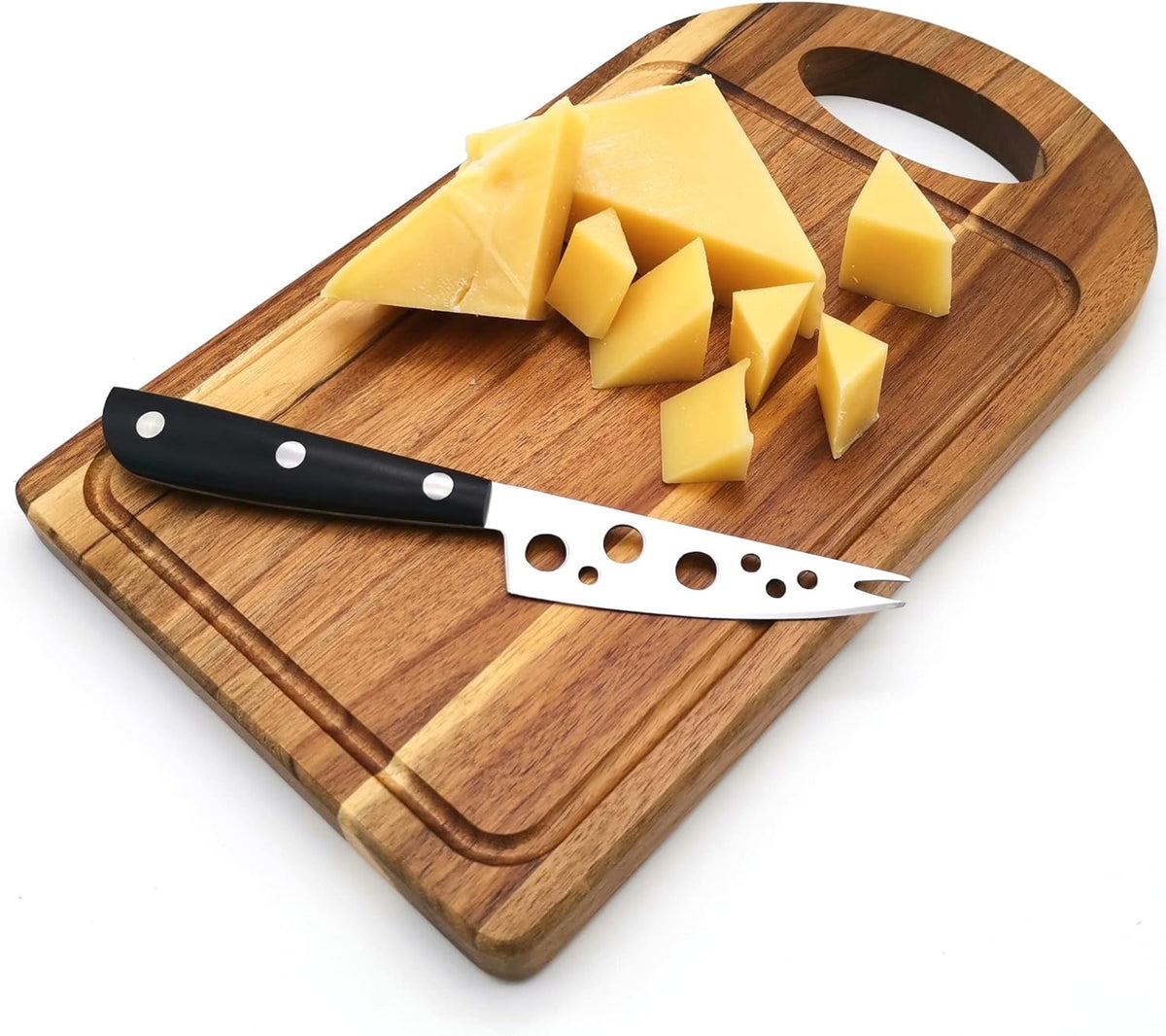 Cheese Knife, MATTSTONE HILL 4 inches All Purpose Cheese Knife - Soft & Semi Hard Cheese Knives, Premium Stainless Steel, Triple Rivet Handle