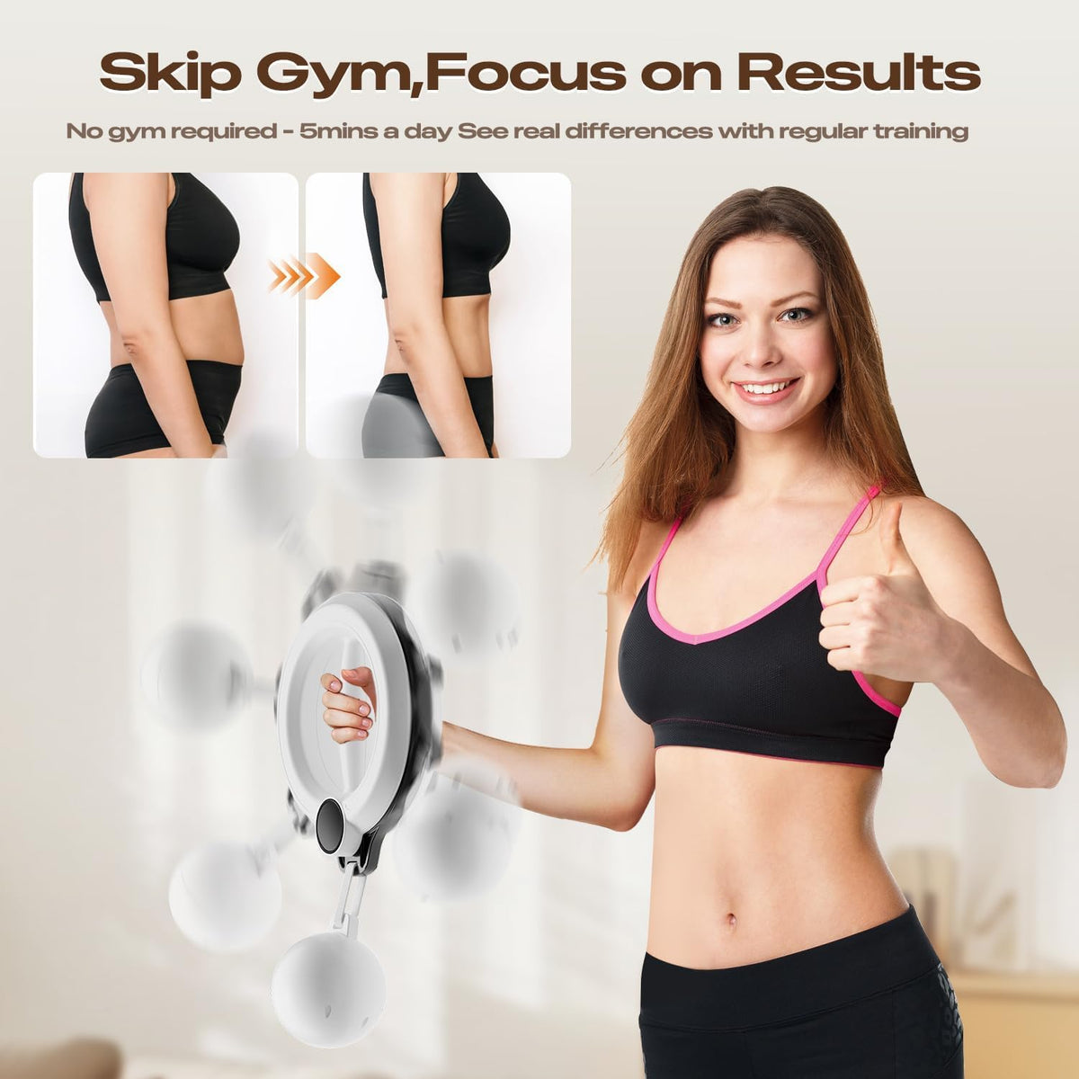 Arm Workout for Women and Men, Infinity Hoop 360° Hand-Crank Forearm Trainer, Shoulders and Arm Muscle Training Fitness Equipment, Chest Trainer and Forearm and Wrist Hand Exerciser, Home Workout (New White)