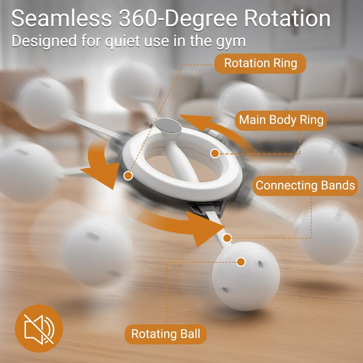 Infinity Hoop for Arms, 360° Hand-Crank Arm Trainer, Home Workout