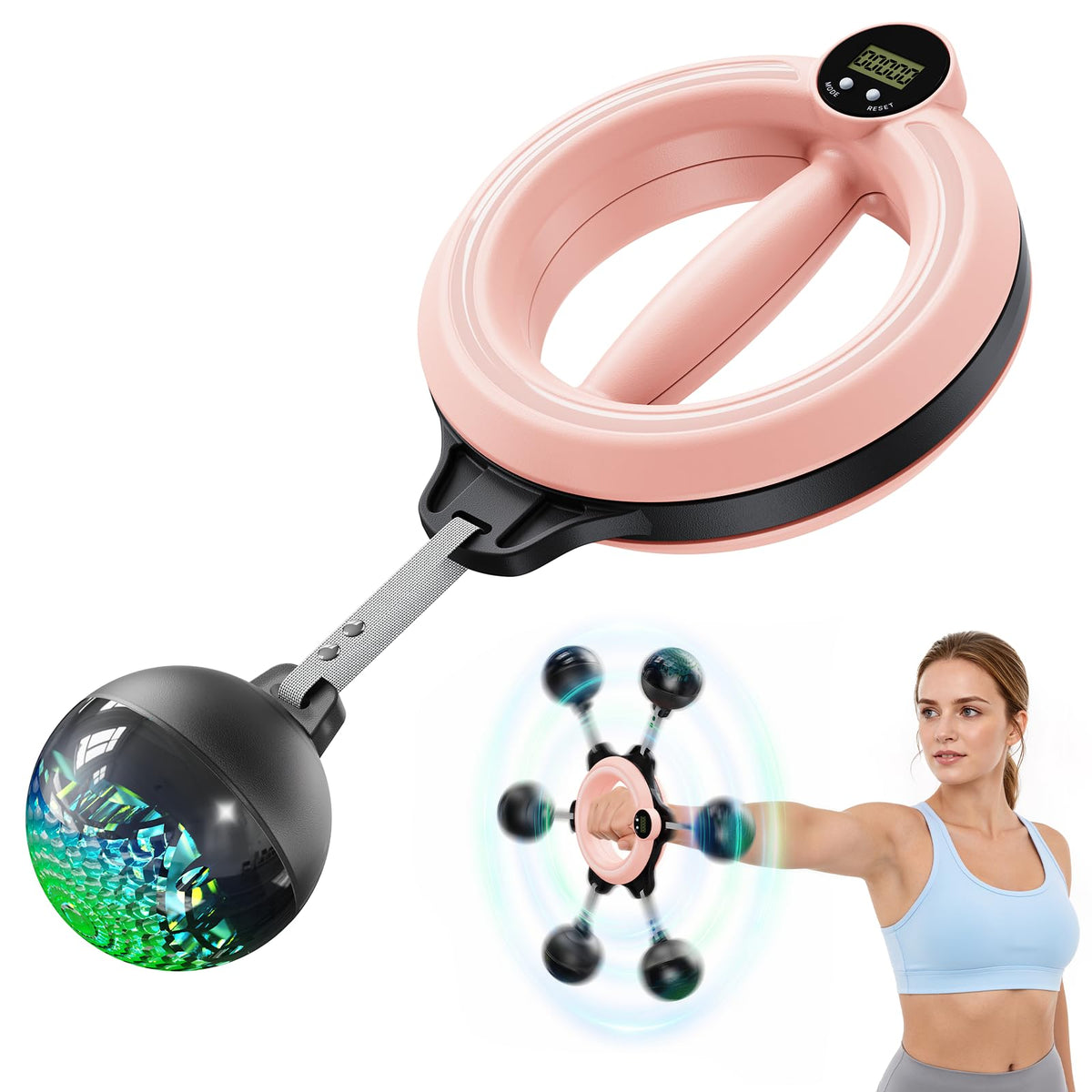 MERACH Infinity Hoop Arm Trainer, Rotating Wrist and Forearm Trainer