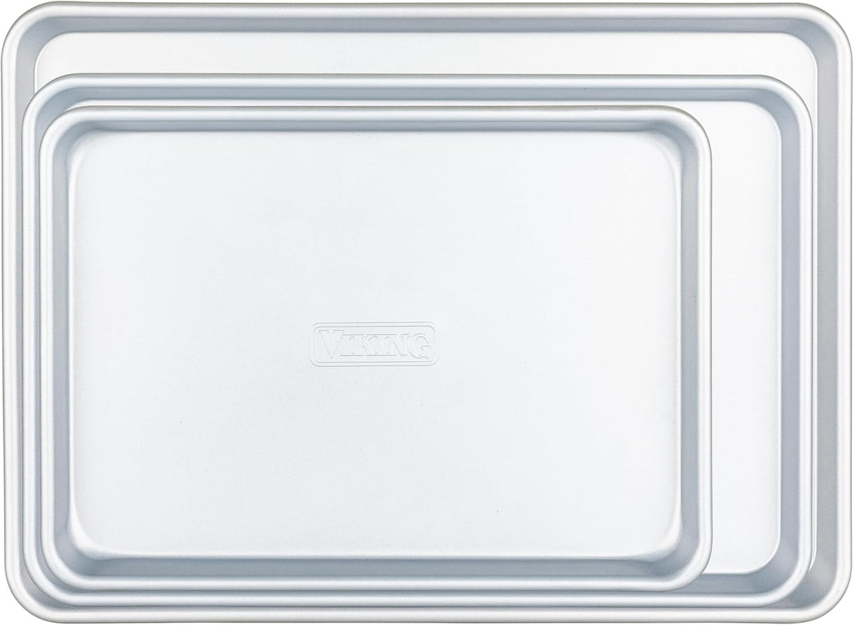 Viking 3-Piece Nonstick Baking Sheet Set, Silver