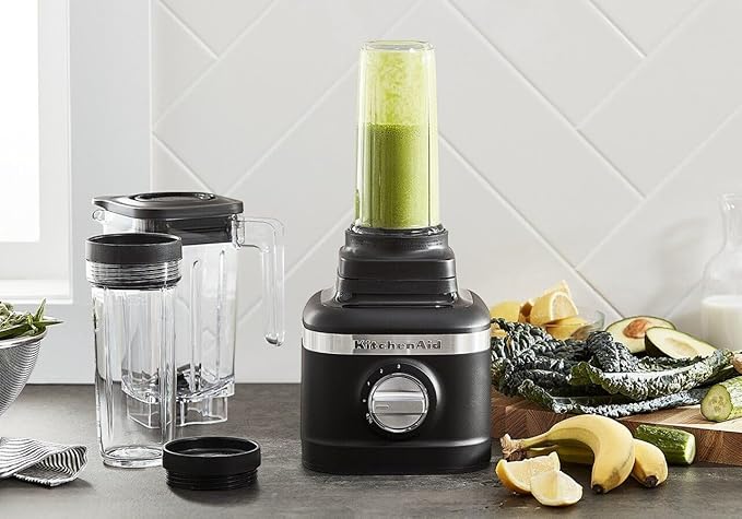 KitchenAid K150 3 Speed Ice Crushing Blender with 2 Personal Blender Jars - KSB1332BM