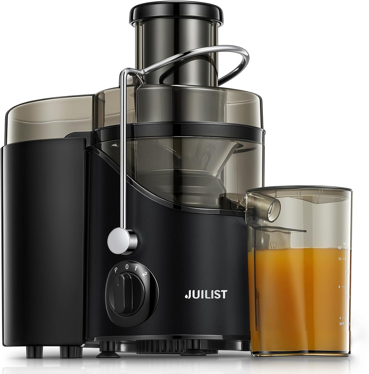Juicer Machines, Juilist 3" Wide Mouth Juicer Extractor, for Vegetable and Fruit with 3-Speed Setting, 400W Motor, Easy to Clean, Black