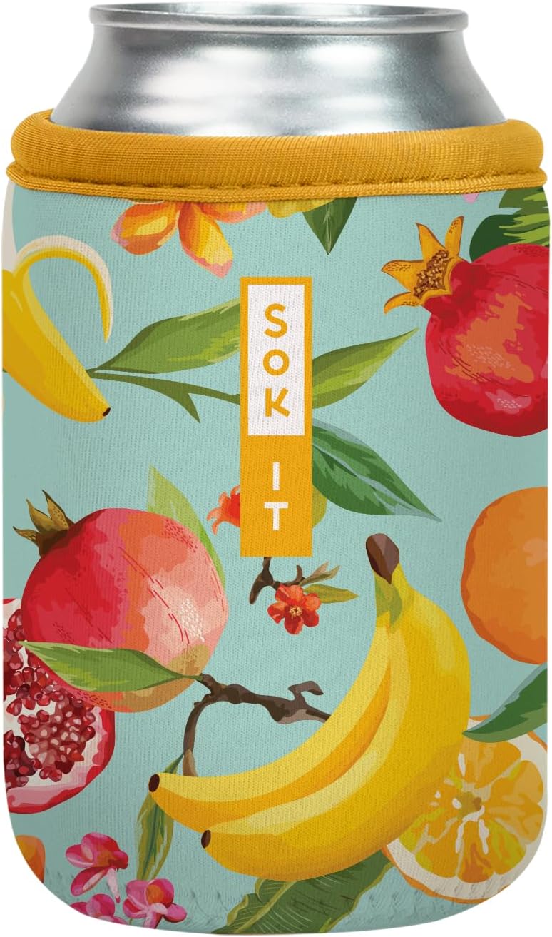 Sok It CanSok Sleeve for Beer & Soda Insulated Neoprene Cover (Paradise Punch, 12oz Can Sleeve)