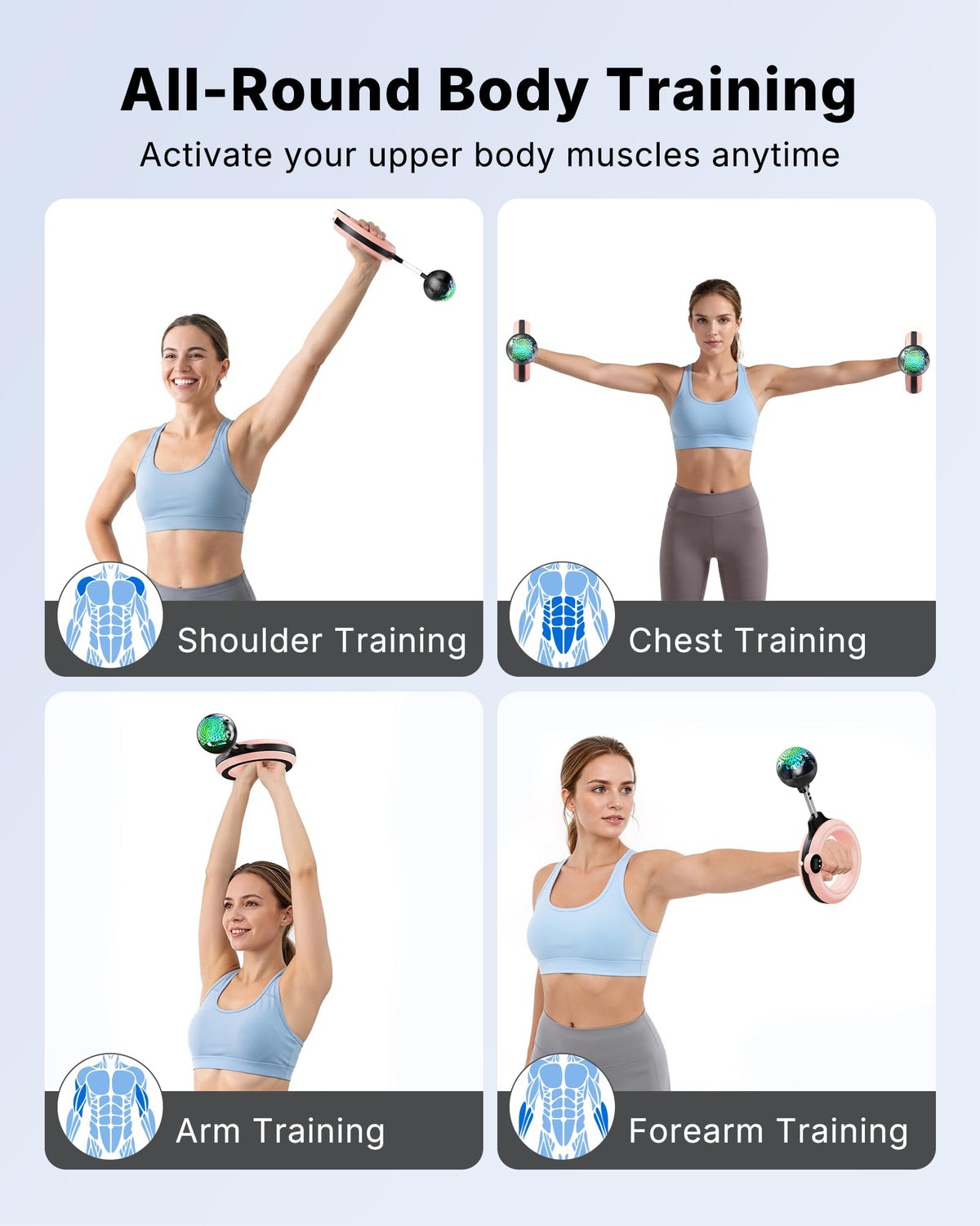 MERACH Infinity Hoop Arm Trainer, Rotating Wrist and Forearm Trainer