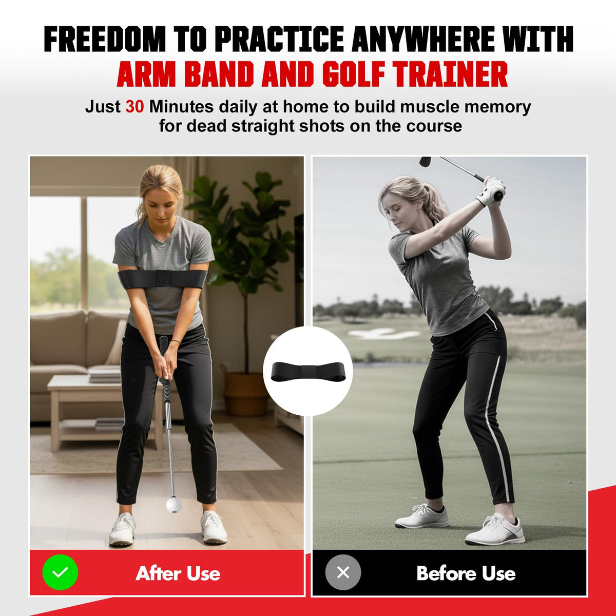 VYYOKMU Tempo Stick Golf for Right Hand, Retractable Golf Swing Trainer