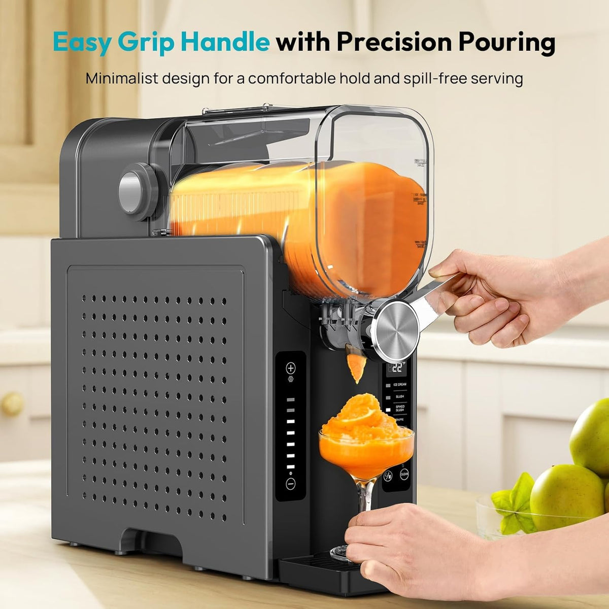 Slushie Machine for Home – 70oz Frozen Drink Maker with 6 Presets, No Ice Needed, 360° Mixing, One-Touch Self-Cleaning, Ice Cream & Smoothie Machine for Margaritas, Frappés, Cocktails & More