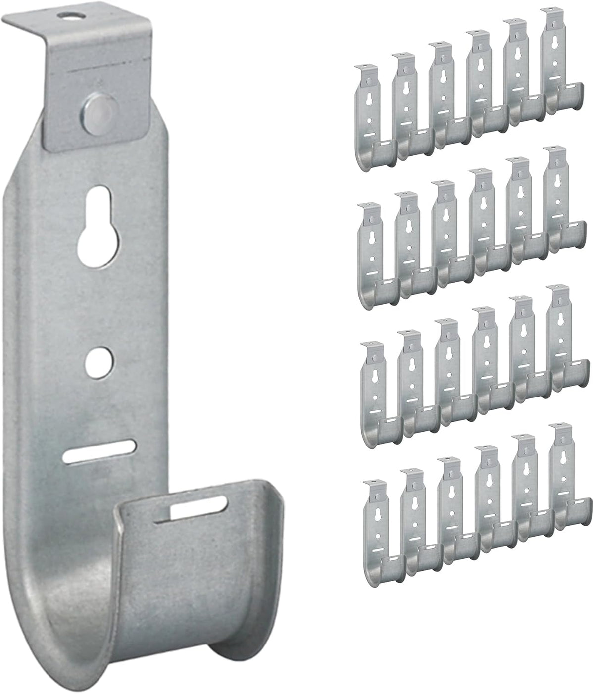 ICC Ceiling Mount J Hook 1 5/16” Without Retainer Clip – Galvanized Steel Cable Management Hooks for Hanging Cable - Rust-Resistant, EIA and TIA Compliant - 1 5/16 Inch 25 Pack