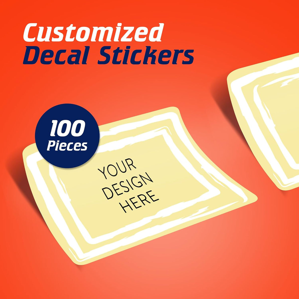 5-1000 Custom Vinyl Stickers - Upload Your own Image, Text, Design, Logo - Personalized Logo Labels for Handmade, Packaging, Bottle, Jars, Candle, Brand Stickers (Lemon Swirls, 4x2)
