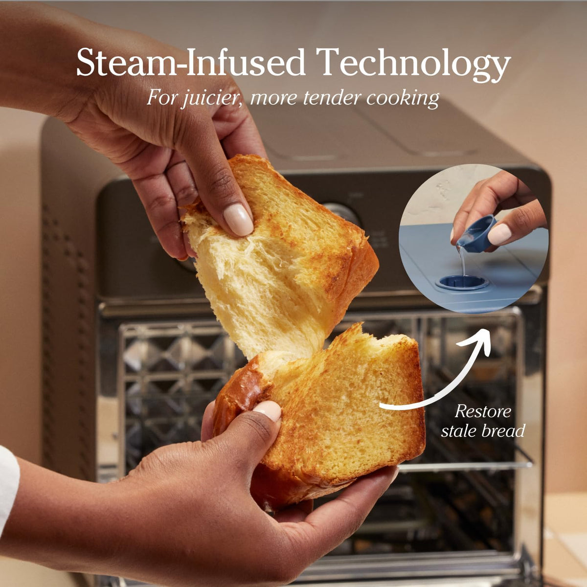 Our Place Wonder Oven | 6-in-1 Air Fryer & Toaster Oven with Steam Infusion | Compact, Countertop Friendly, Fast Preheat, Multifunctional | Air Fry, Toast, Roast, Bake, Reheat & Broil | Spice