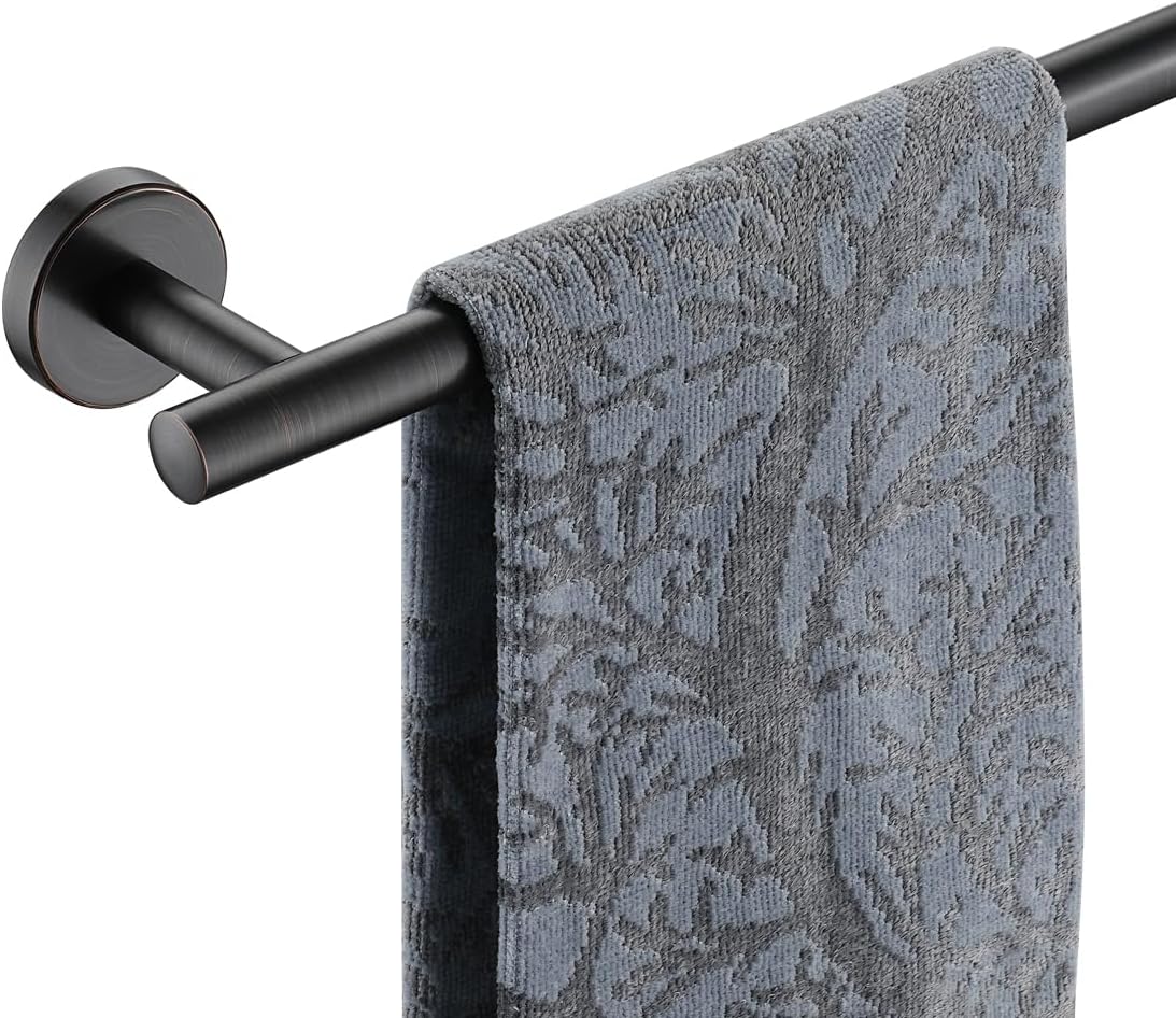 JQK Oil Rubbed Bronze Towel Bar, 33 Inch 304 Stainless Steel Thicken 0.8mm Towel Rack Bathroom, Towel Holder ORB Wall Mount, Useable Length 30 Inch, TB110L30-ORB