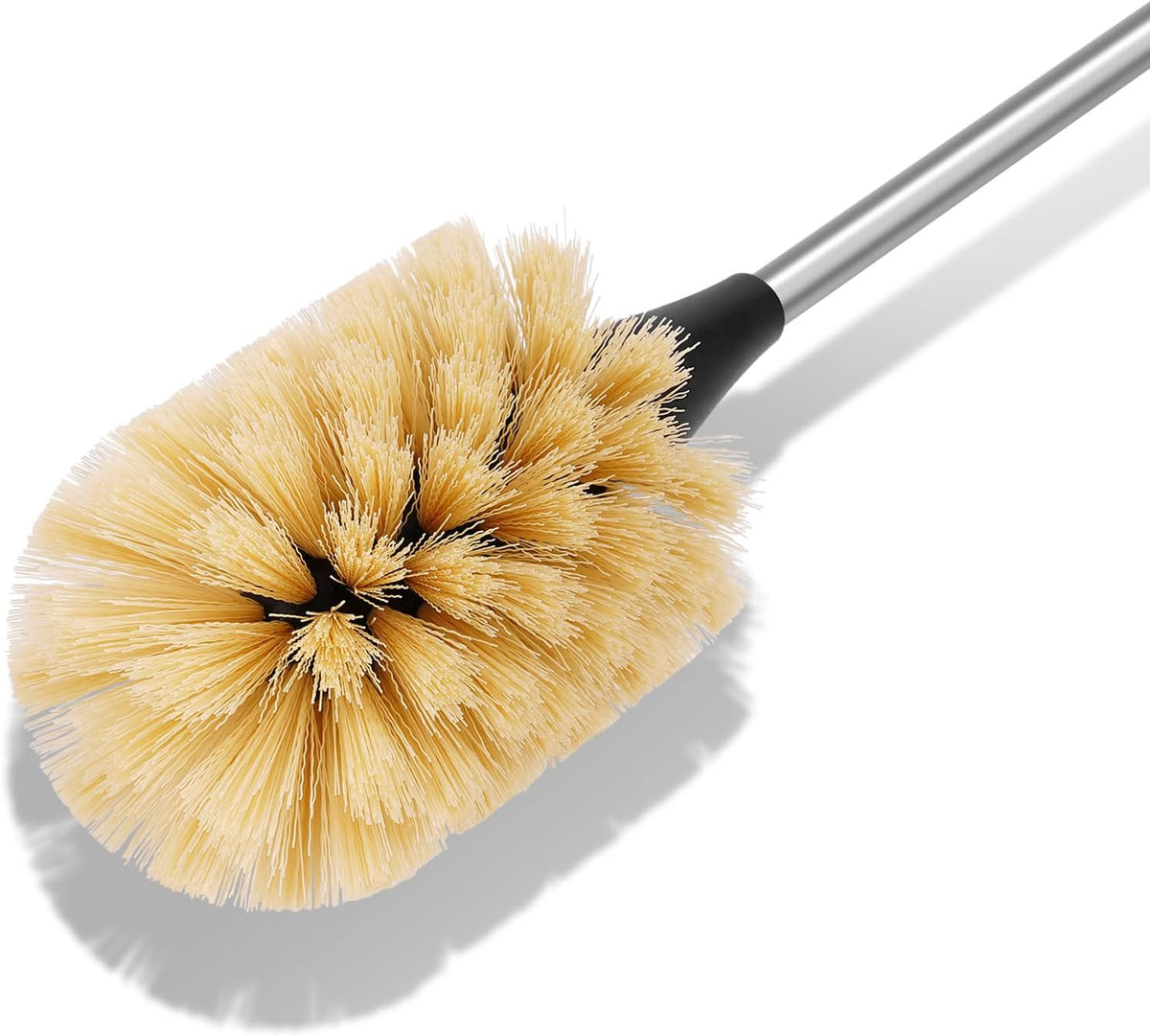 Water Bottle Cleaning Brush with 2 Replaceable Heads, Compatible with Sport Bottles, Tumblers, Mugs, Wine Decanters, Glassware, Round, 1 Pack (13 in)