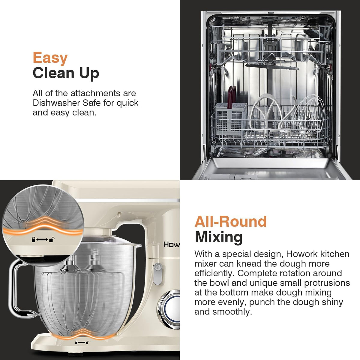 Mini Angel Stand Mixer,10-Speed Kitchen Electric Mixer,Tilt-Head Food Mixer with Dough Hook, Wire Whisk, Flat Beater, Stainless Steel Bowl (White2, 5QT)