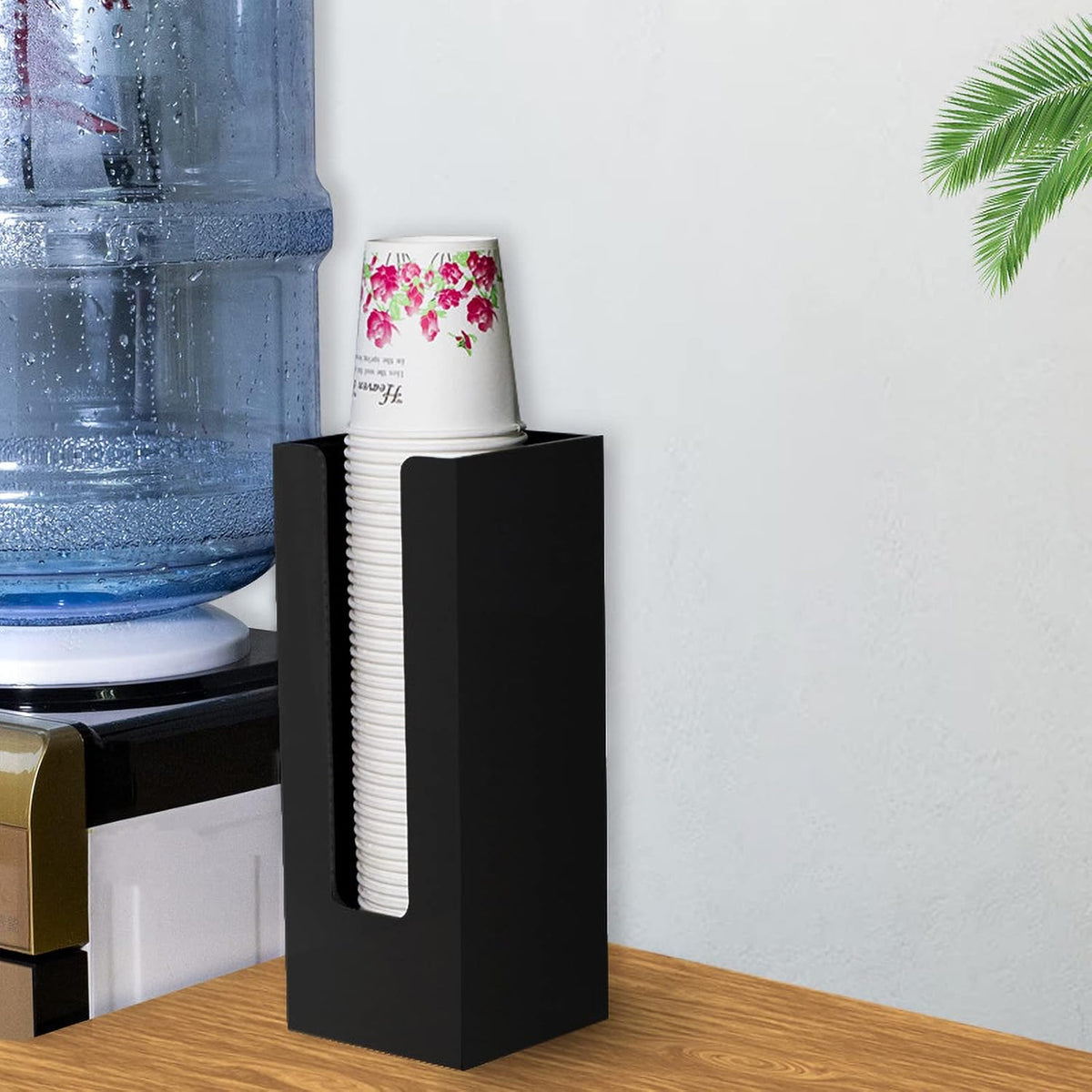 Disposable Paper Cup Dispenser, Acrylic Coffee Cup and Lid Storage Organizer Holder, Coffee Milk Tea Shop Restaurant Accessories Christmas Party Supplies