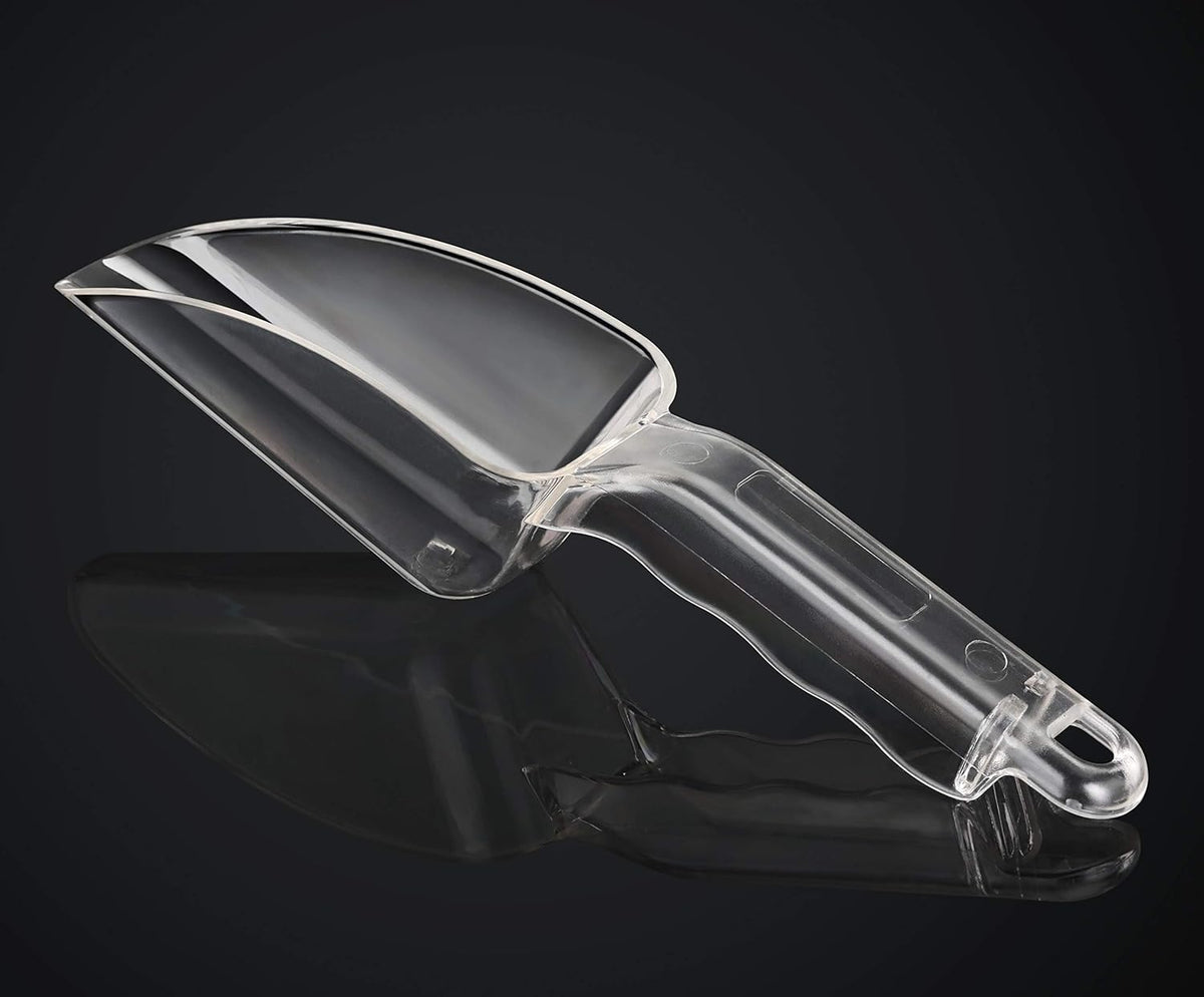 New Star Foodservice 34387 Polycarbonate Plastic Utility Ice Scoop, Clear, 6-Ounce