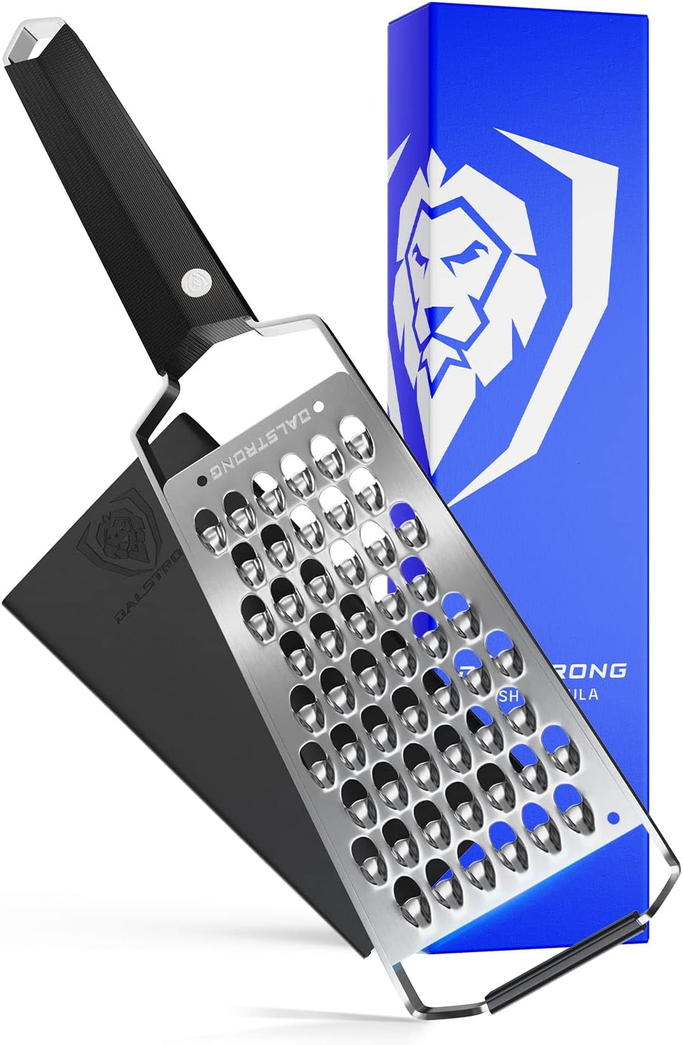 Dalstrong Professional Wide Cheese Grater - Extra Coarse - #304 Stainless Steel Blade - G10 Handle Kitchen Shredder - w/Blade Guard - Fruits & Vegetables, Hard Cheese, Chocolate - NSF Certified